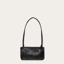 Suzanne Bag S, black croco